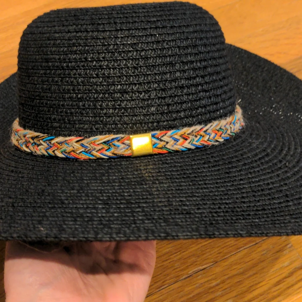 Magid Hats, black sunhat with braided belt - Picture 2 of 12